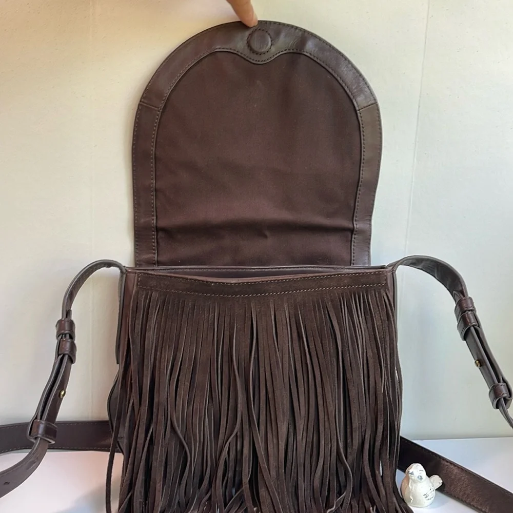 Frye Ray Fringe Saddle Bag - Picture 6 of 17